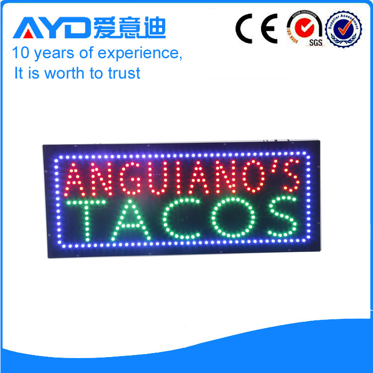 AYD Good Price LED Anguianos Tacos Sign