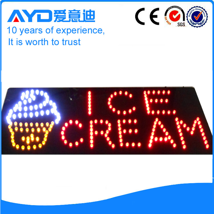 AYD Unique Design LED Ice Cream Sign