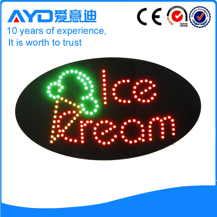 AYD Unique Design LED Ice Cream Sign