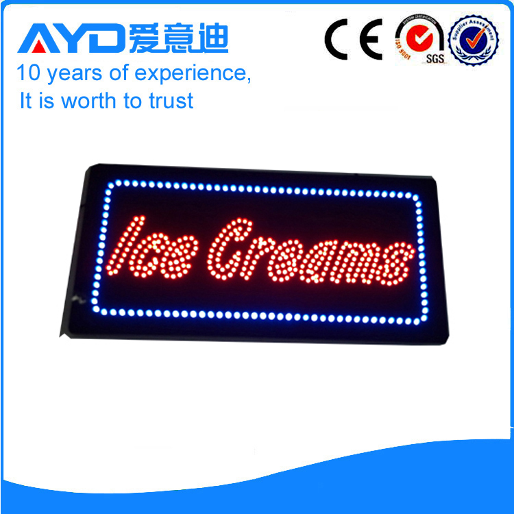 AYD Unique Design LED Ice Cream Sign