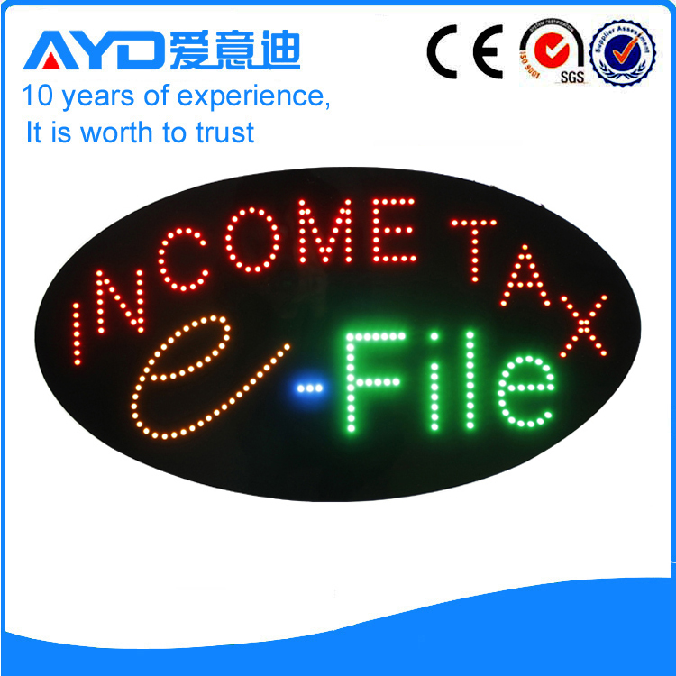 AYD Unique Design LED Income Tax Sign