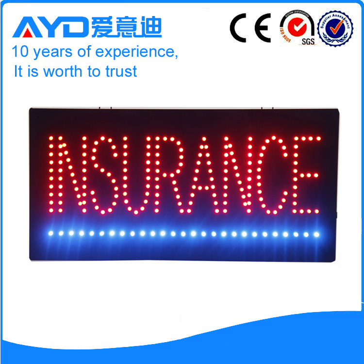 AYD Good Price LED Insurance Sign