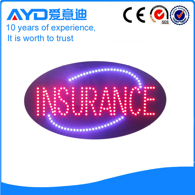 AYD Good Price LED Insurance Sign