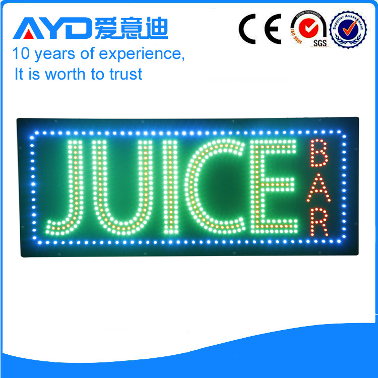 AYD Unique Design LED Juice Bar Sign