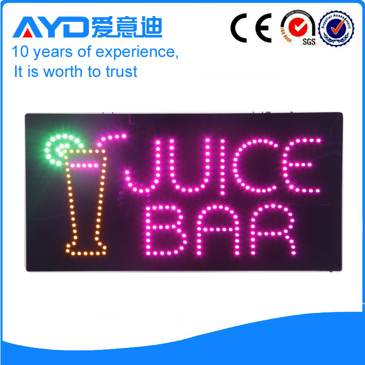 AYD Unique Design LED Juice Bar Sign