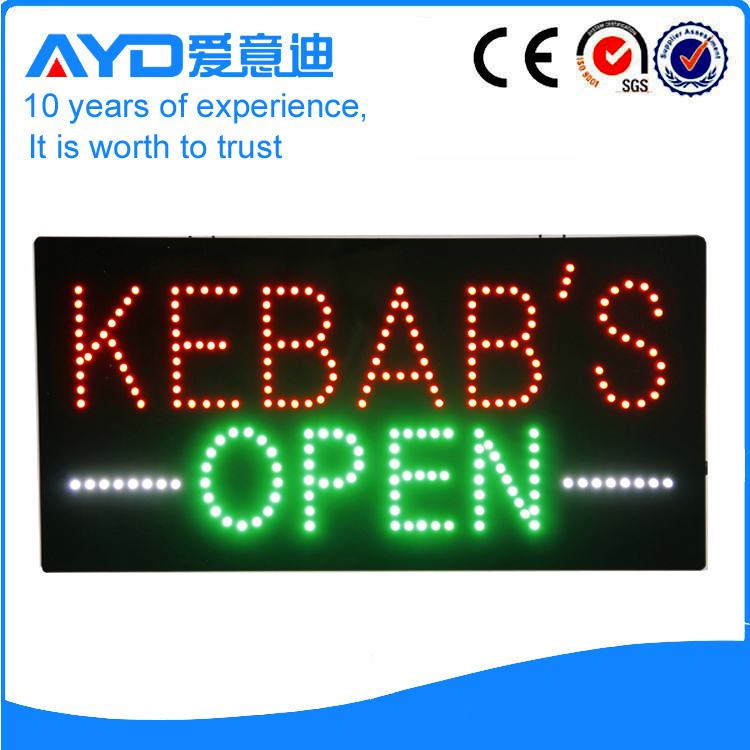 AYD Good Price LED Kebab Open Sign