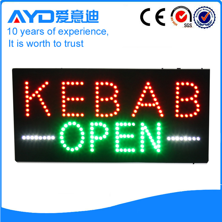 AYD Good Price LED Kebab Open Sign