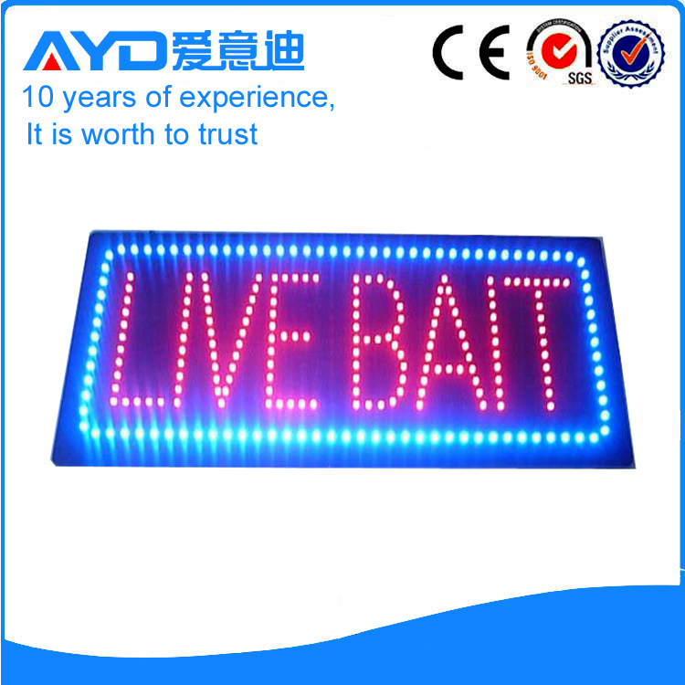 AYD Good Price LED Live Bait Sign