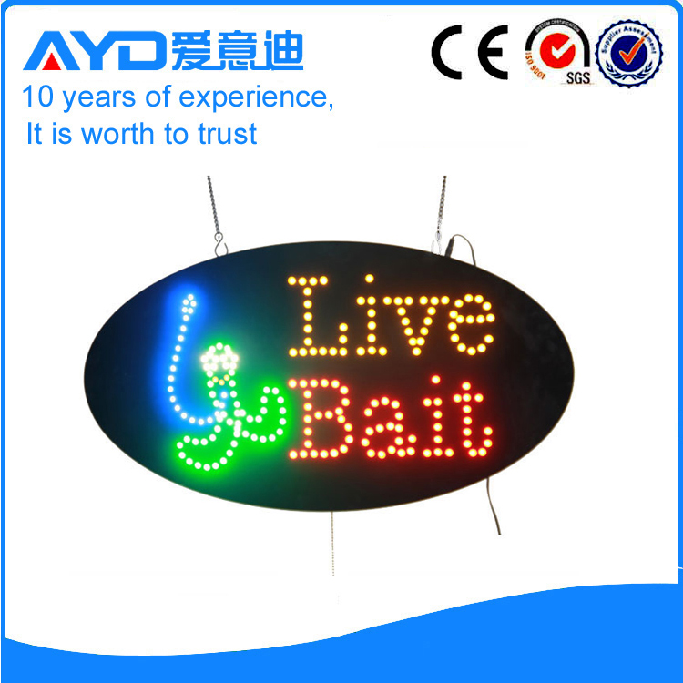 AYD Good Price LED Live Bait Sign