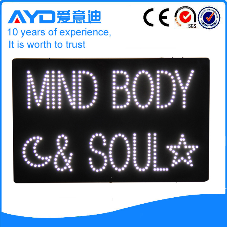 AYD LED Mind Body&Soul Sign