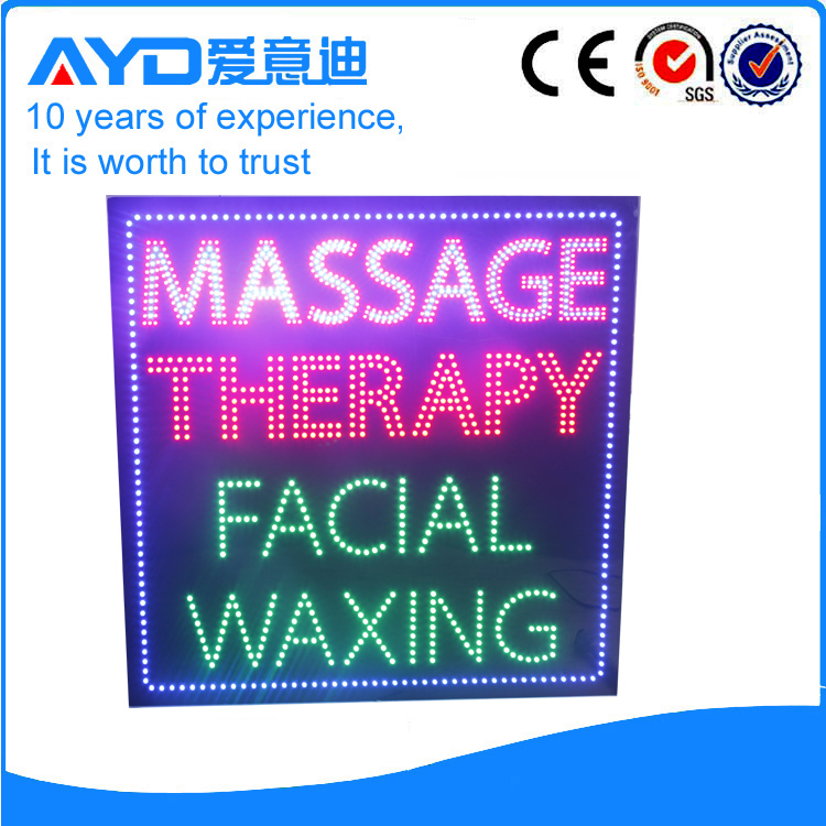 AYD LED Massage Therapy Facial Waxing Sign