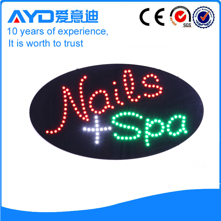 AYD LED Nails+Spa Sign