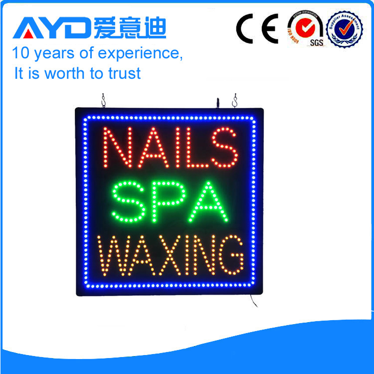 AYD LED Nails Spa Waxing Sign