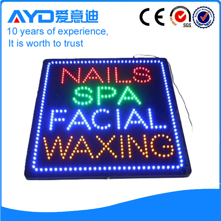AYD LED Nails Spa Facial Waxing Sign