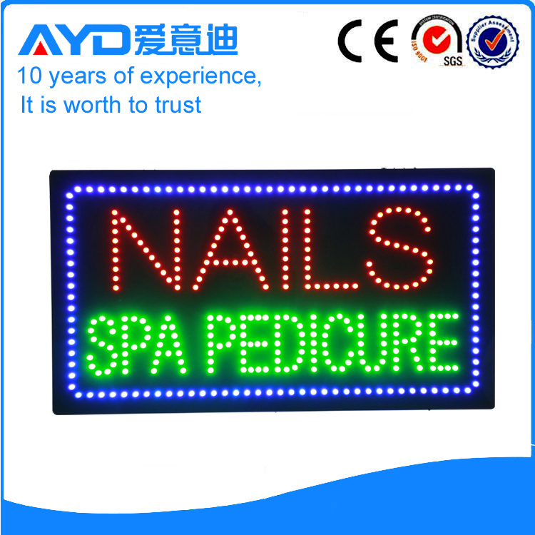 AYD LED Nails Spa Pedicure Sign