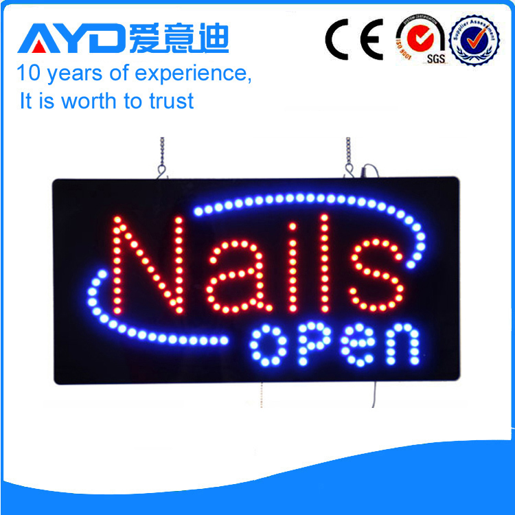 AYD LED Nails Open Sign