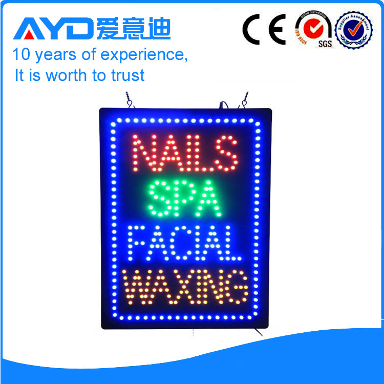 AYD LED Nails Spa Facial Waxing Sign