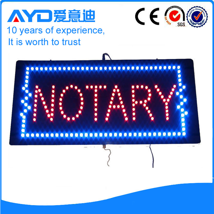 AYD LED Notary Sign