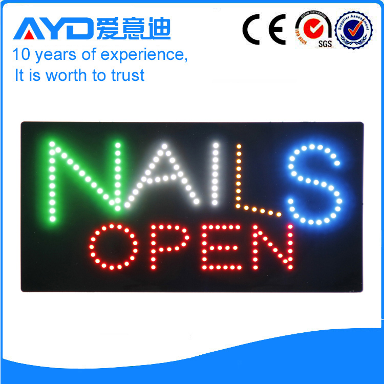 AYD LED Nails Open Sign