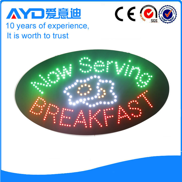 AYD LED Now Serving Breakfast Sign