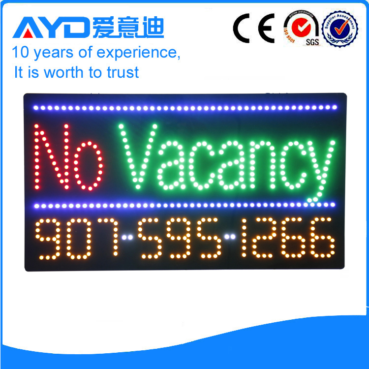 AYD LED No Vacancy Sign