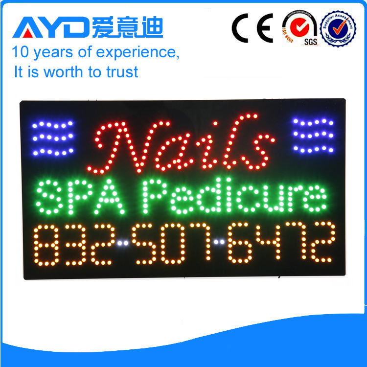 AYD LED Nails Spa Pedicure Sign