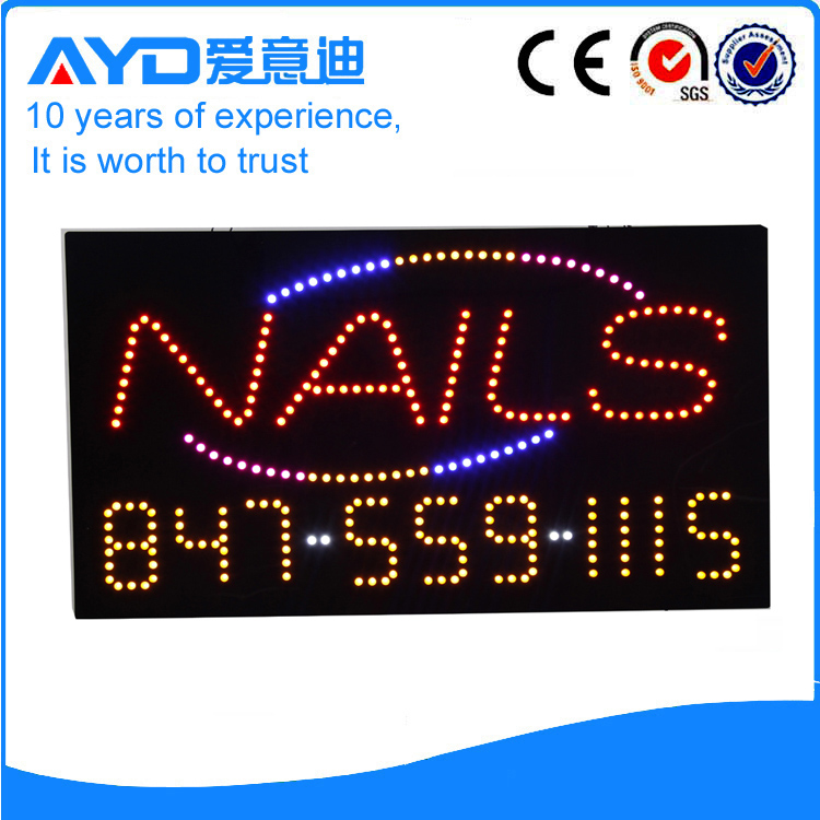 AYD LED Nails Sign