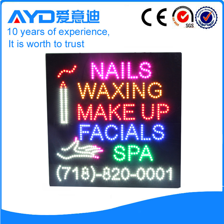 AYD LED Nails Spa Facial Waxing Sign