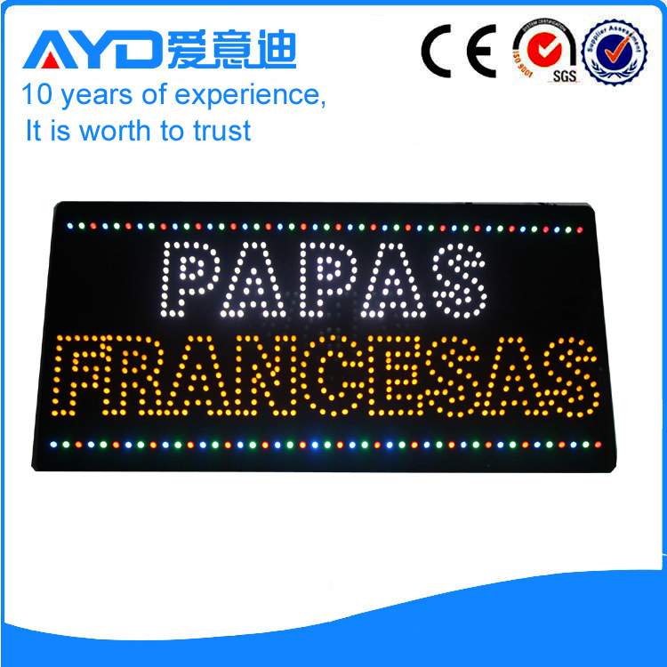 AYD LED Papas Francesas Sign