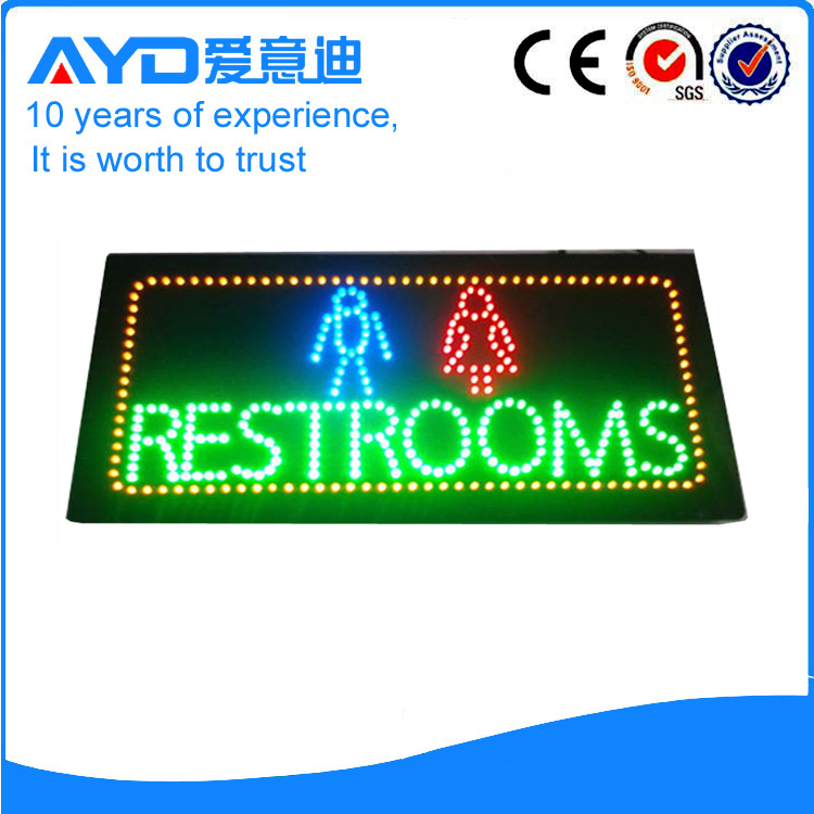 AYD LED Restrooms Sign