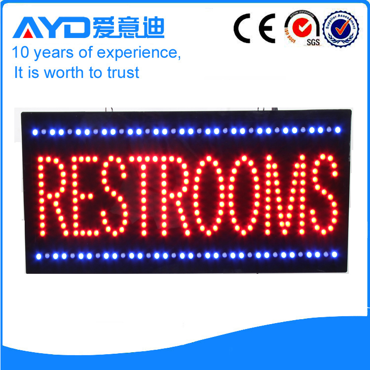 AYD LED Restrooms Sign