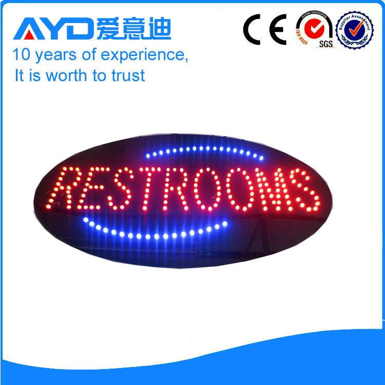 AYD LED Restrooms Sign