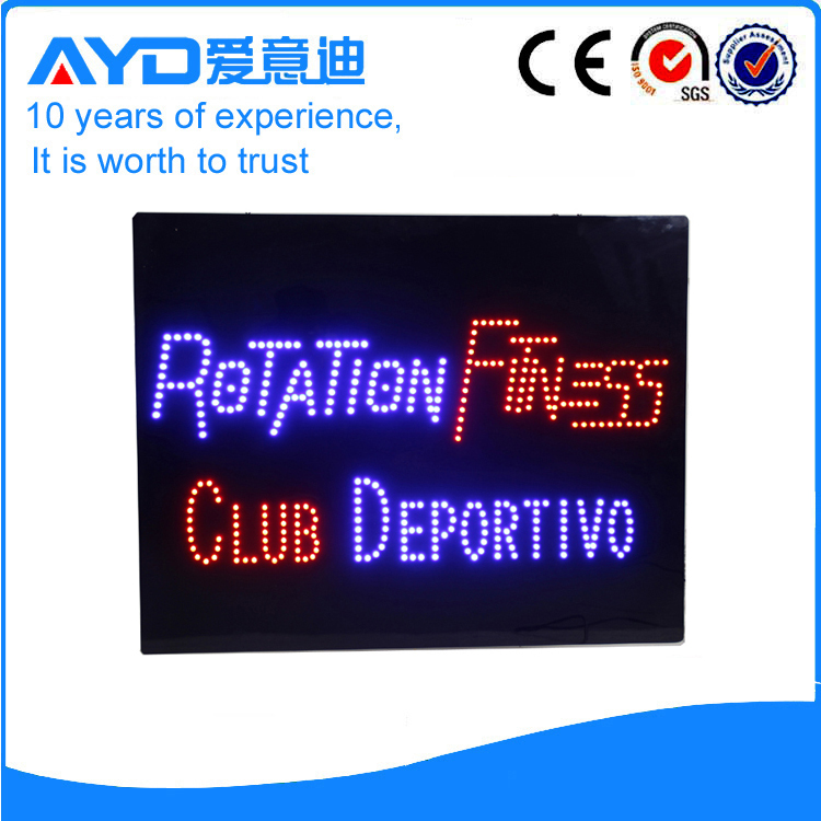 AYD LED Rotation Fitness Club Deportivo Sign