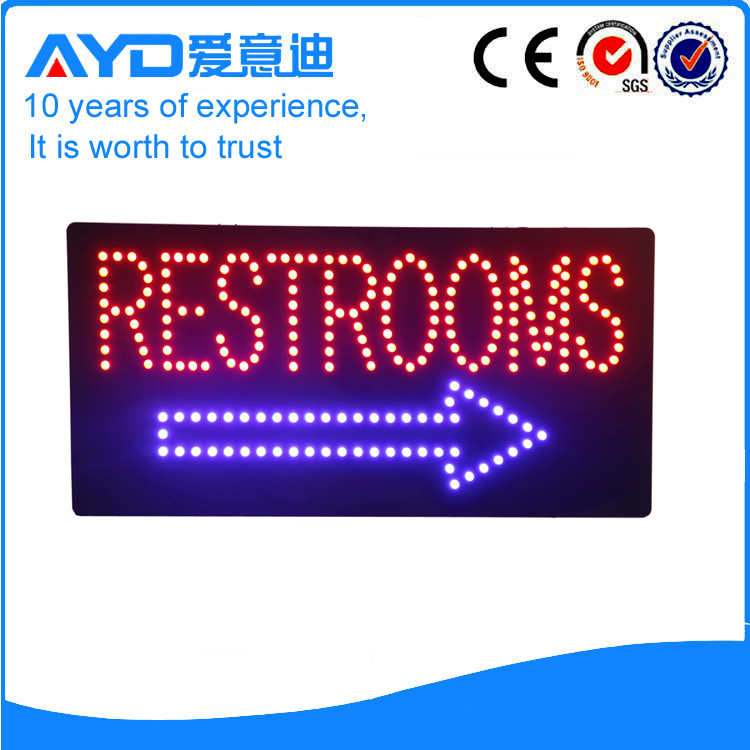 AYD LED Restrooms Sign