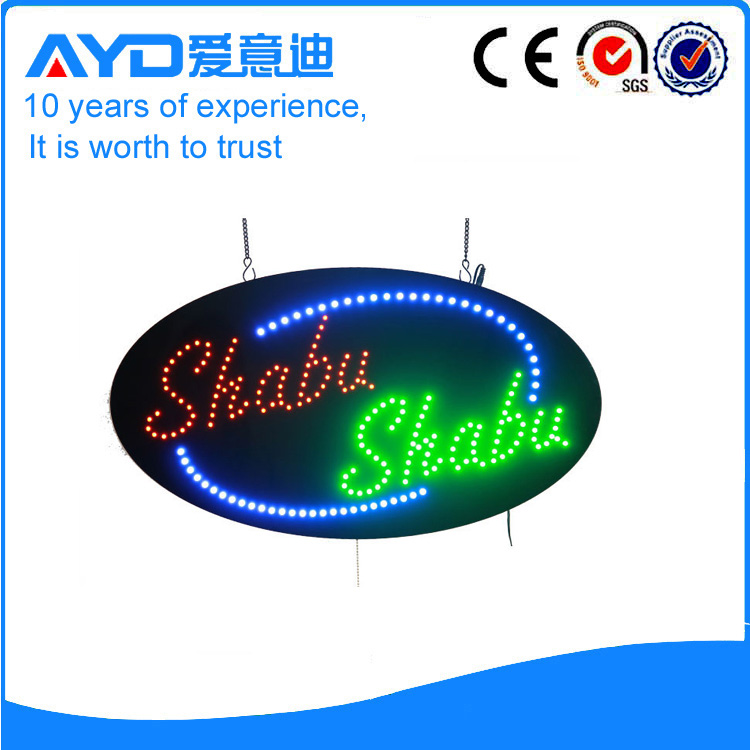 AYD Good Price LED Shabu Shabu Sign