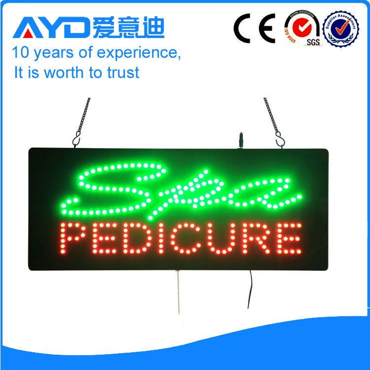 AYD Good Price LED Spa Pedicure Sign