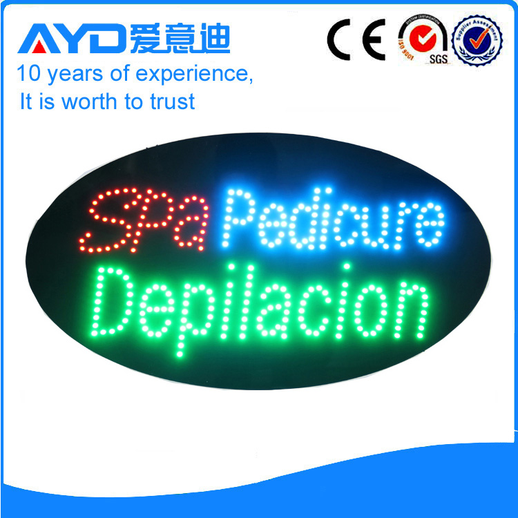 AYD Good Price LED Spa Pedicure Sign