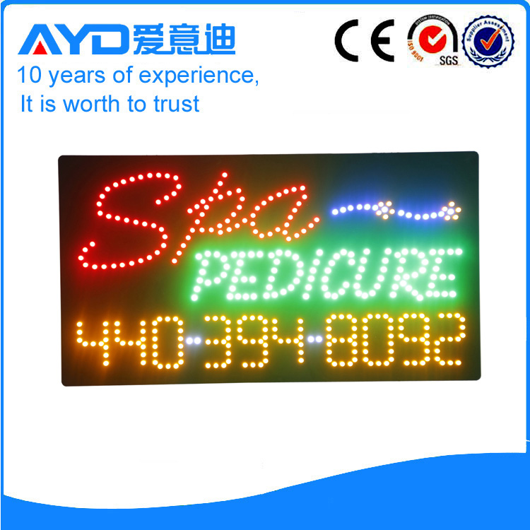 AYD Good Price LED Spa Pedicure Sign