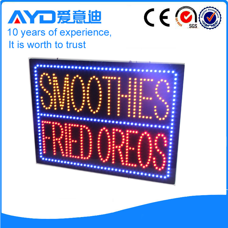 AYD LED Smoothies Fried Oreos Sign