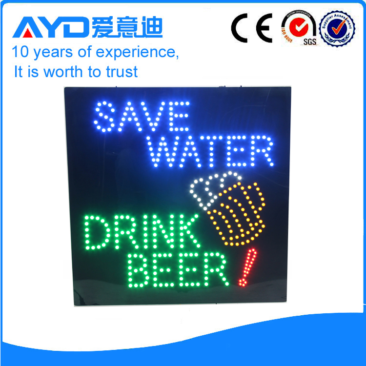 AYD LED Save Water Drink Beer Sign