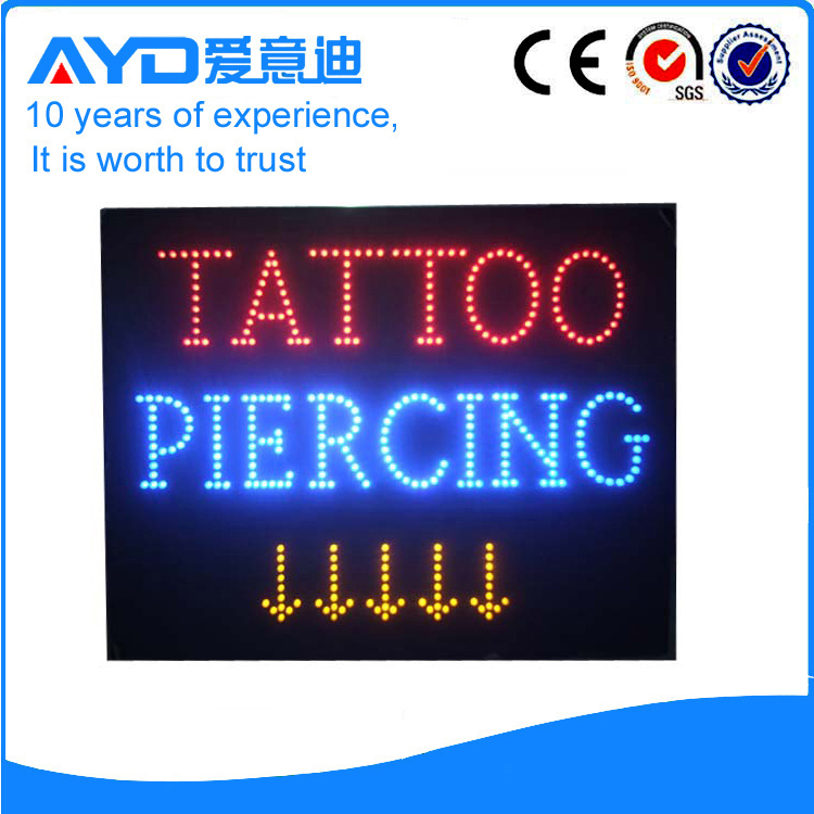 AYD LED Tattoo Piercing Sign