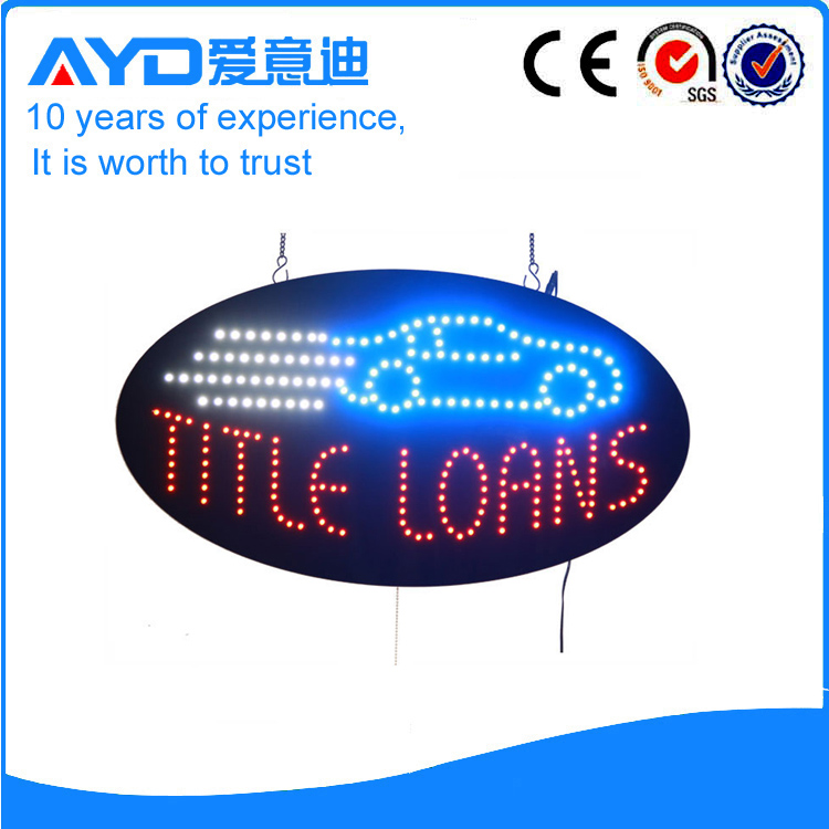 AYD Indoor LED Title Loans Sign