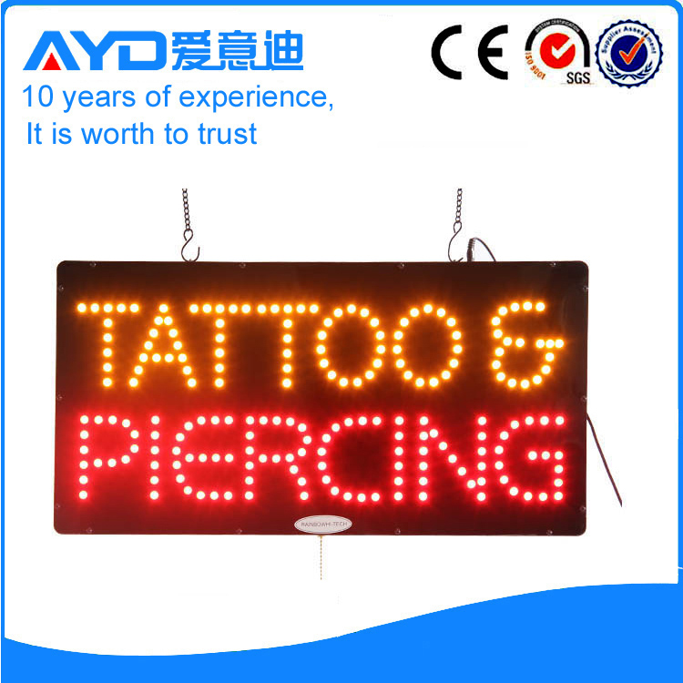 AYD LED Tattoo Piercing Sign