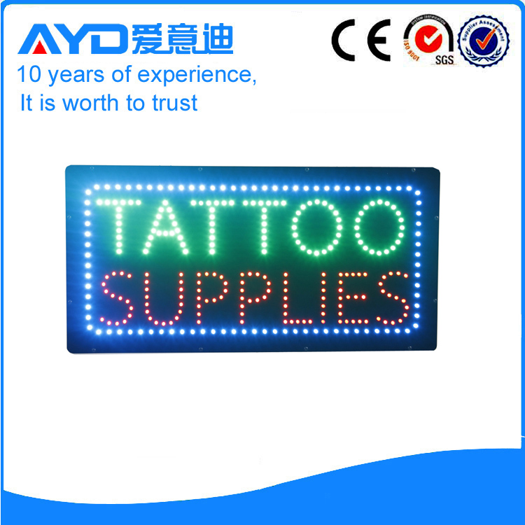 AYD LED Tattoo Supplies Sign