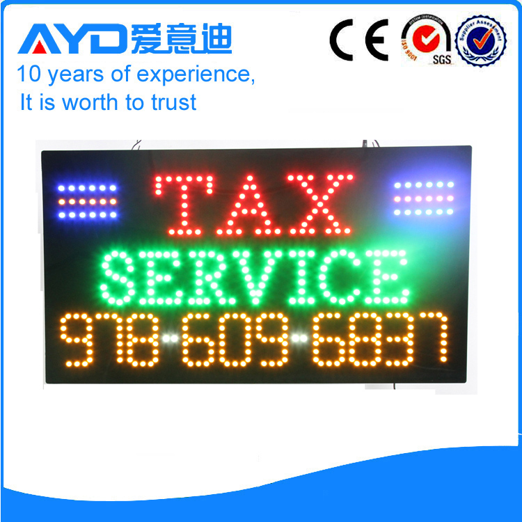 AYD High Bright LED Tax Service Sign