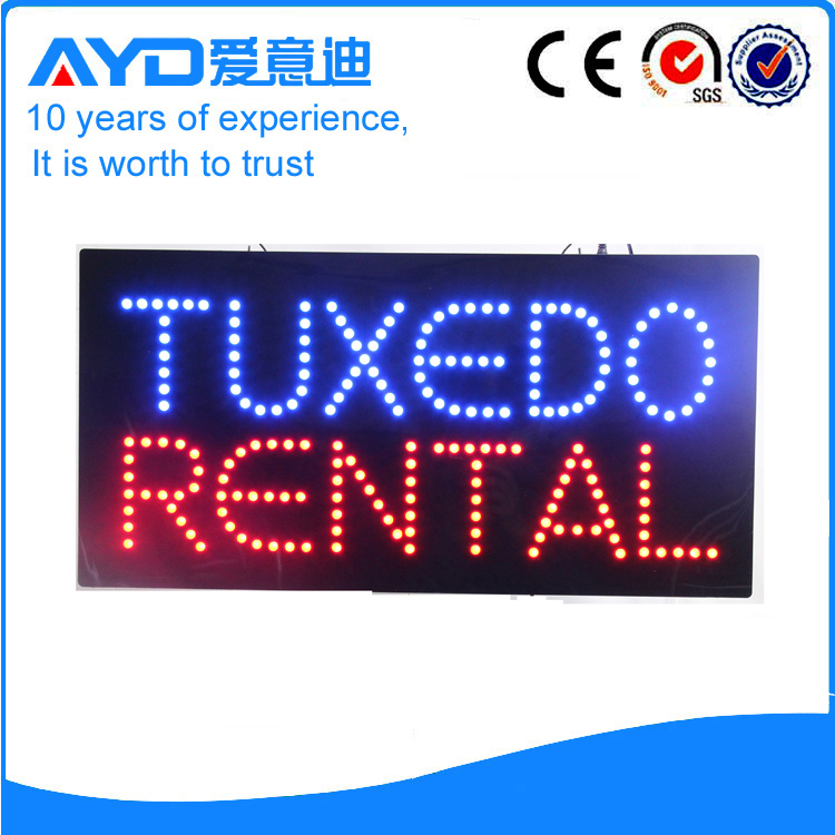 AYD LED Tuxedo Rental Sign