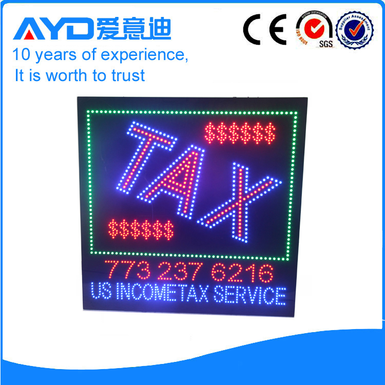 AYD LED Tax Sign