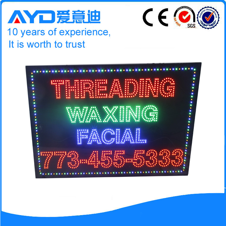 AYD LED Threading Waxing Facial Sign
