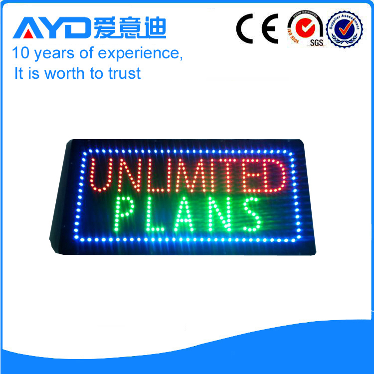AYD Indoor LED Unlimited Plans Sign
