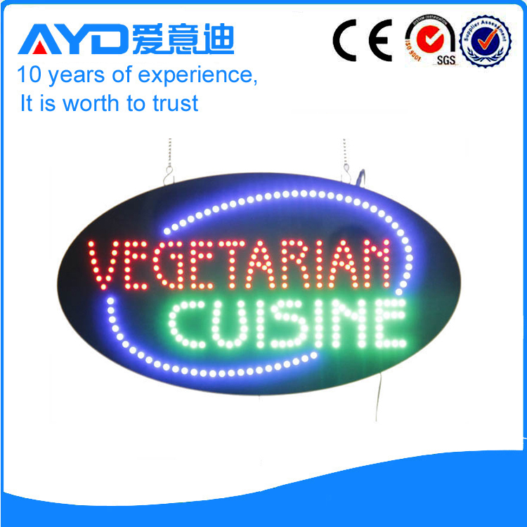 AYD Indoor LED Vegetarian Cuisine Sign